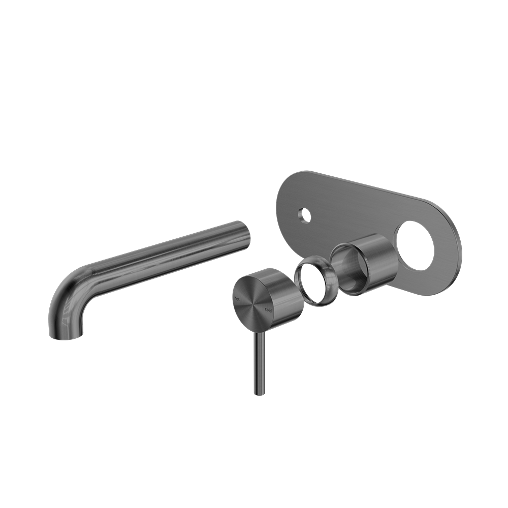 ZEN SS316L WALL BASIN/BATH MIXER 185/230MM SPOUT TRIM KITS ONLY GRAPHITE GRAPHITE