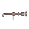 ZEN SS316L WALL BASIN/BATH MIXER SEPARATE BACK PLATE 185/230MM SPOUT TRIM KITS ONLY BRUSHED BRONZE