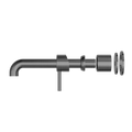 ZEN SS316L WALL BASIN/BATH MIXER SEPARATE BACK PLATE 185/230MM SPOUT TRIM KITS ONLY GRAPHITE