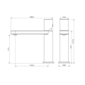 PURE SS316L BASIN MIXER BRUSHED BRONZE