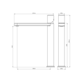 PURE SS316L TALL BASIN MIXER GRAPHITE