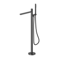 PURE SS316L PROGRESSIVE FREESTANDING BATH MIXER WITH OUTDOOR SHOWER HOSE GRAPHITE