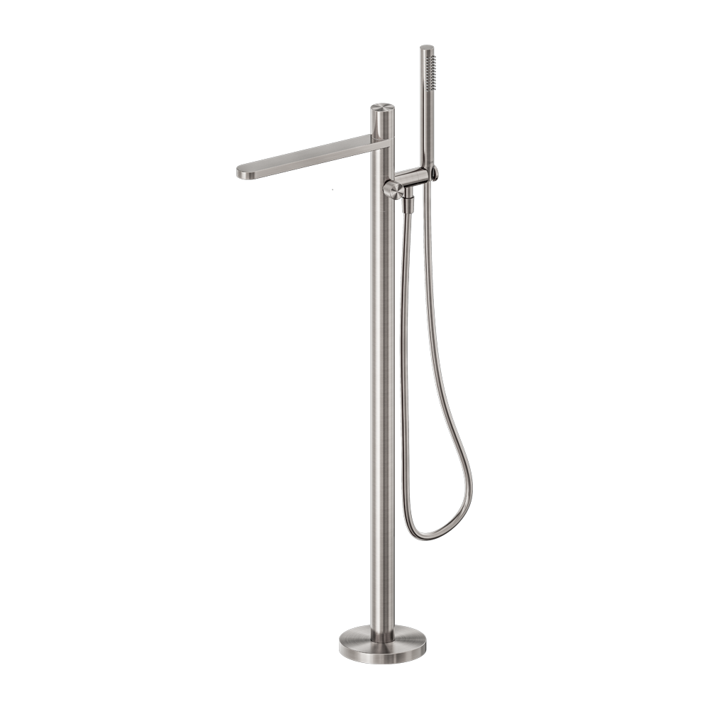 PURE SS316L PROGRESSIVE FREESTANDING BATH MIXER BRUSHED NICKEL