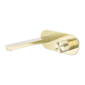 PURE SS316L PROGRESSIVE WALL BASIN/BATH MIXER BRUSHED GOLD