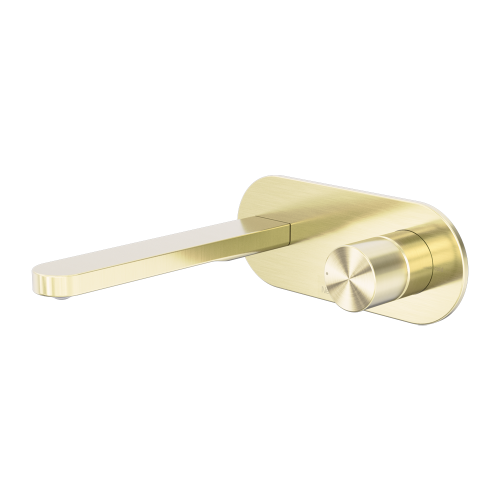 PURE SS316L PROGRESSIVE WALL BASIN/BATH MIXER BRUSHED GOLD
