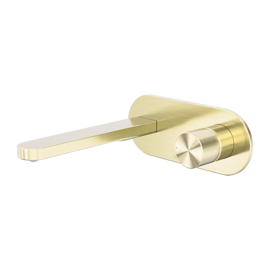PURE SS316L PROGRESSIVE WALL BASIN/BATH MIXER BRUSHED GOLD