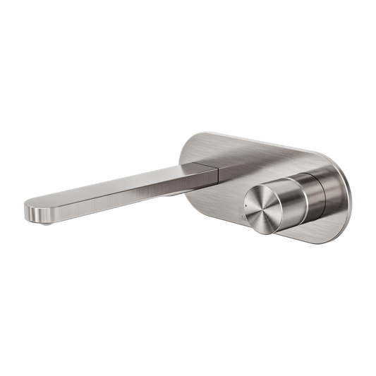 PURE SS316L PROGRESSIVE WALL BASIN/BATH MIXER BRUSHED NICKEL