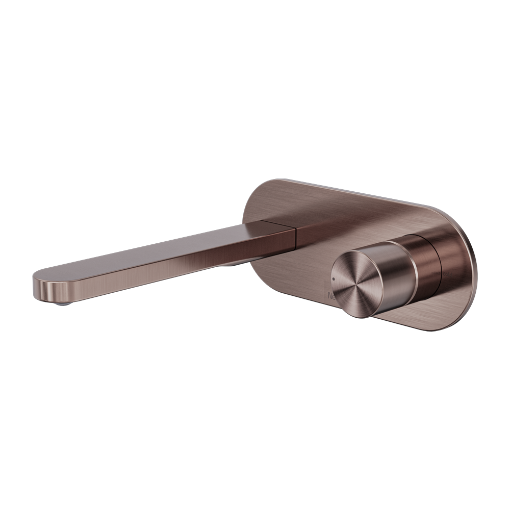 PURE SS316L PROGRESSIVE WALL BASIN/BATH MIXER BRUSHED BRONZE