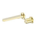 PURE SS316L PROGRESSIVE WALL BASIN/BATH MIXER SEPARATE BACK PLATE BRUSHED GOLD