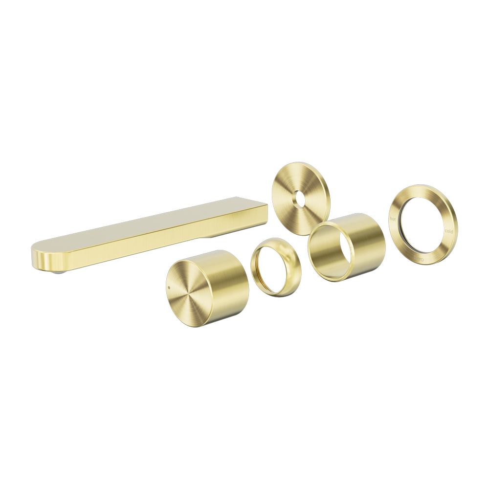PURE SS316L PROGRESSIVE WALL BASIN/BATH MIXER SEPARATE BACK PLATE TRIM KITS ONLY BRUSHED GOLD