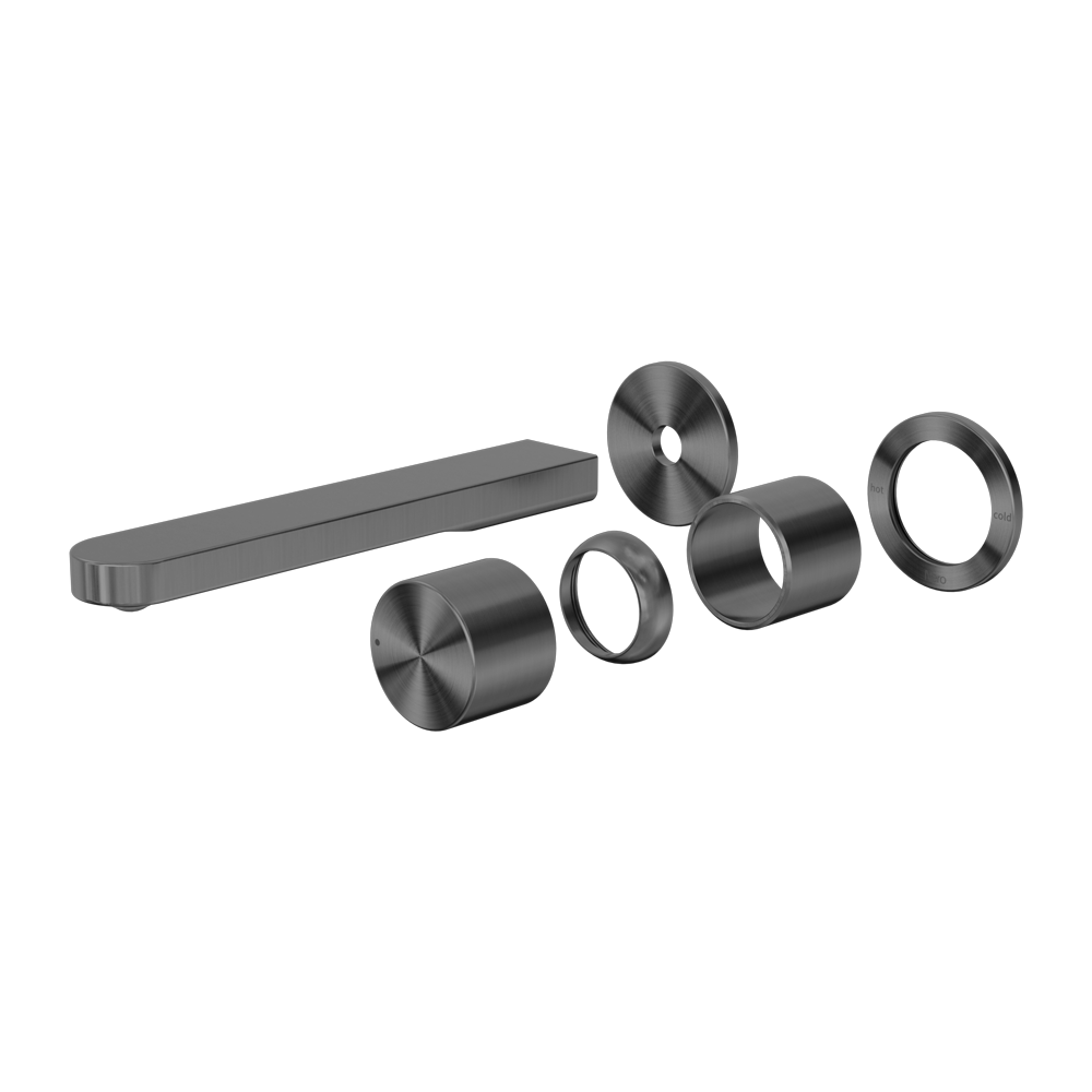 PURE SS316L PROGRESSIVE WALL BASIN/BATH MIXER SEPARATE BACK PLATE TRIM KITS ONLY GRAPHITE (NR172210BTGR) GRAPHITE