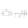 PURE SS316L PROGRESSIVE WALL BASIN/BATH MIXER BRUSHED NICKEL