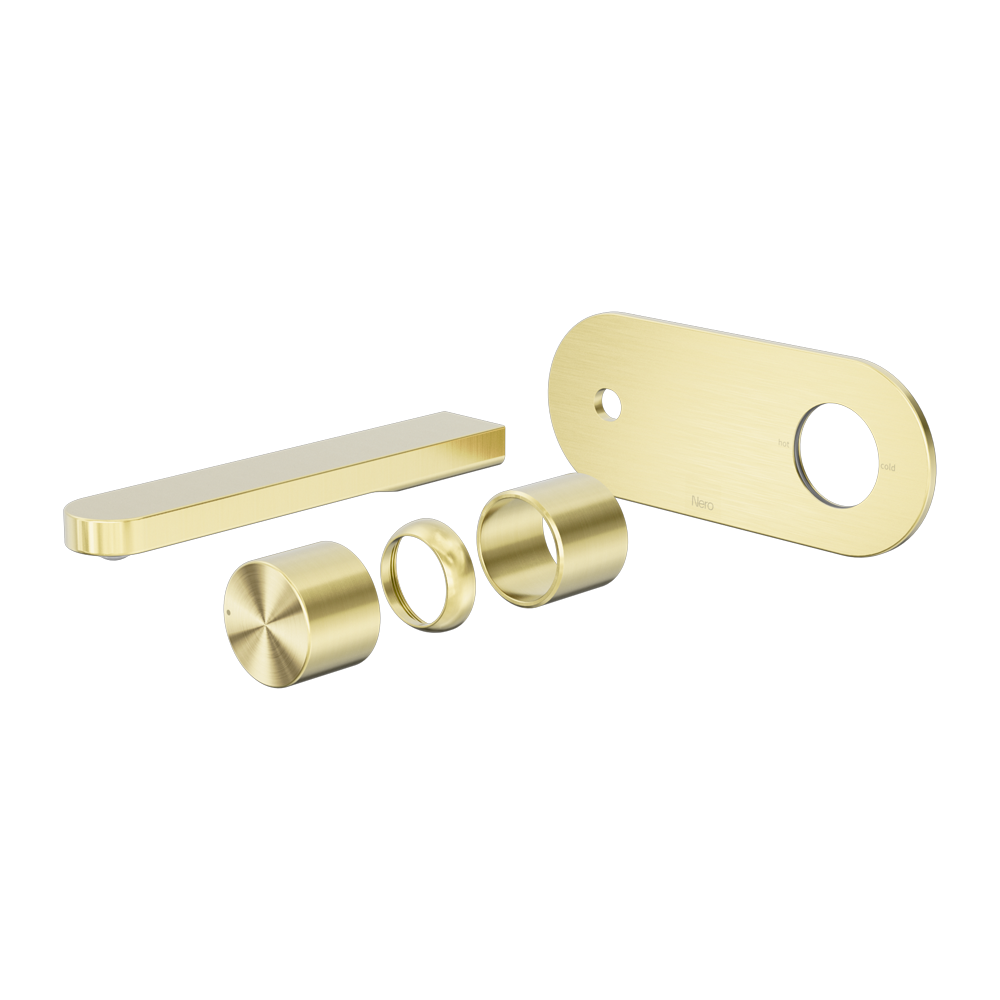 PURE SS316L PROGRESSIVE WALL BASIN/BATH MIXER TRIM KITS ONLY BRUSHED GOLD