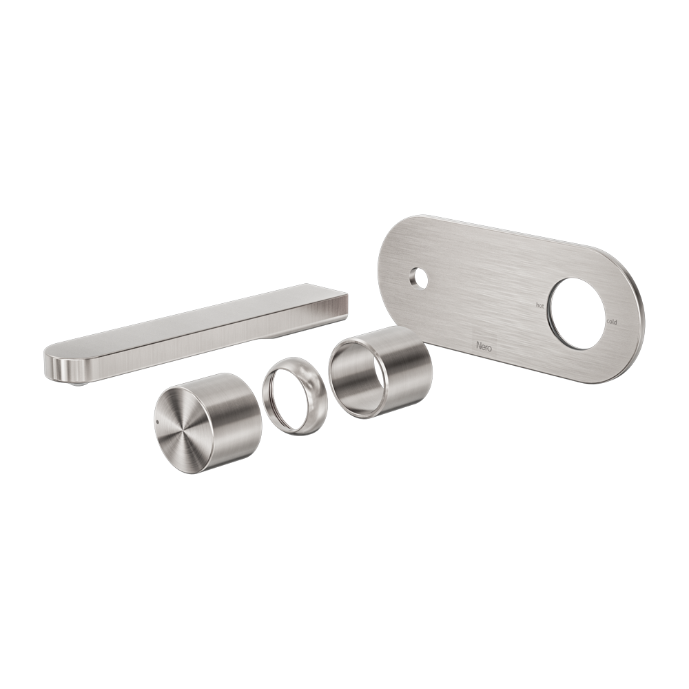 PURE SS316L PROGRESSIVE WALL BASIN/BATH MIXER TRIM KITS ONLY BRUSHED NICKEL