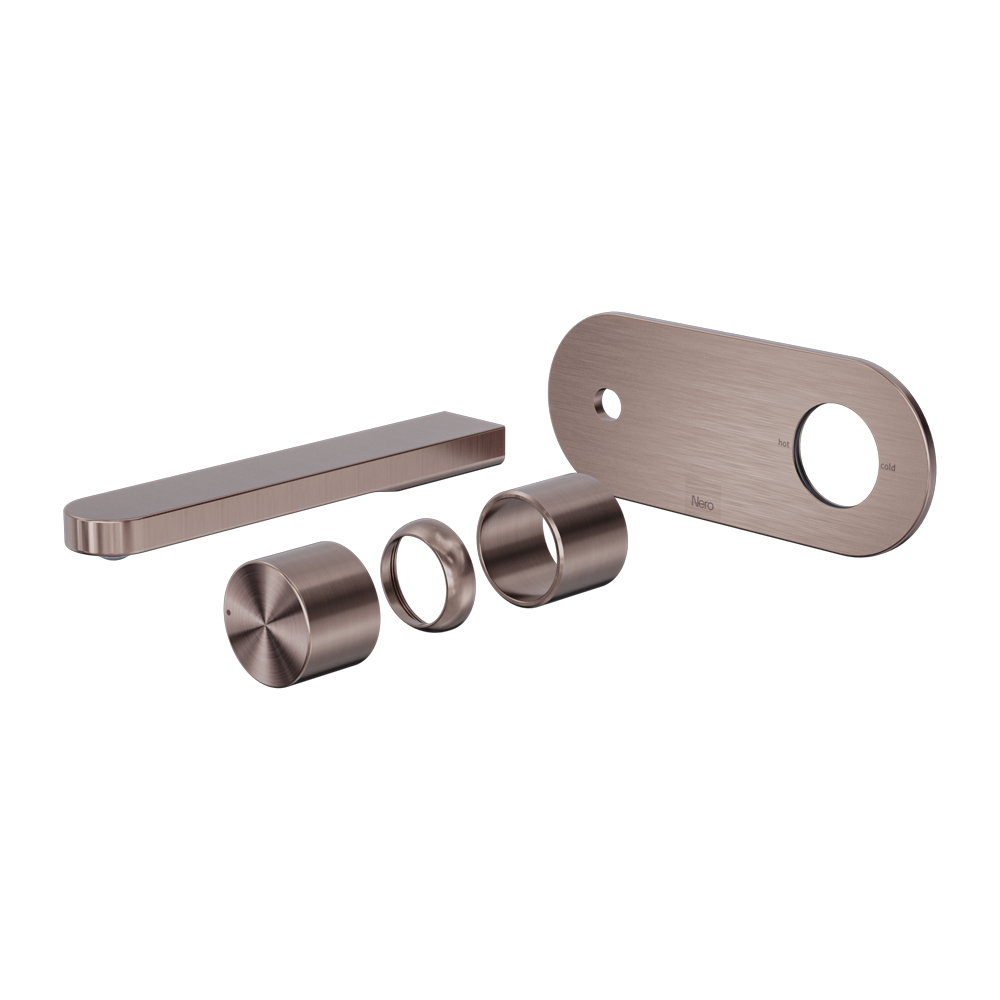 PURE SS316L PROGRESSIVE WALL BASIN/BATH MIXER TRIM KITS ONLY BRUSHED BRONZE