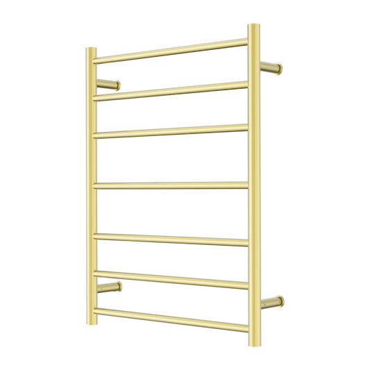 MECCA 240V 7 BAR HEATED TOWEL LADDER BRUSHED GOLD