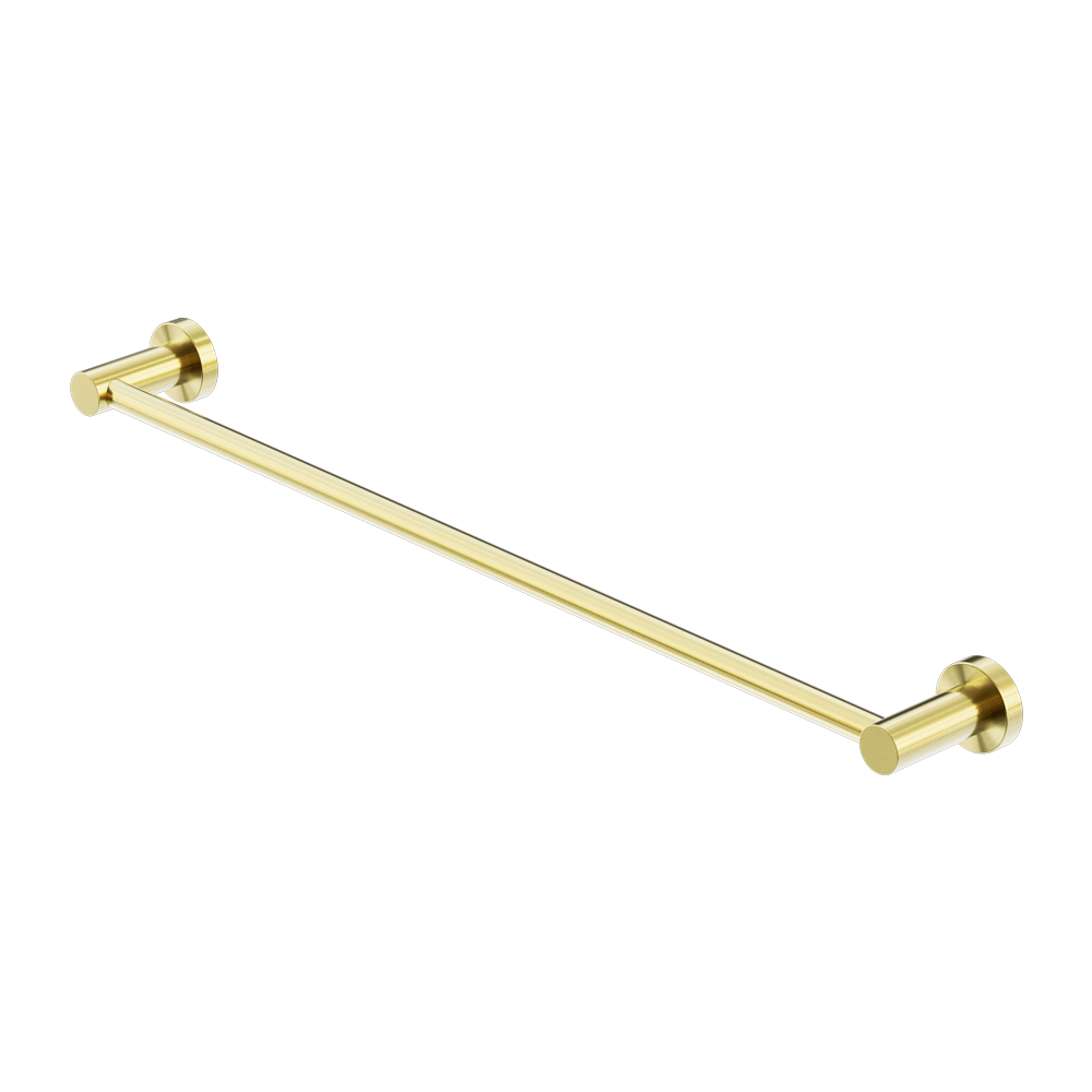 MECCA SINGLE TOWEL RAIL 600/800MM BRUSHED GOLD