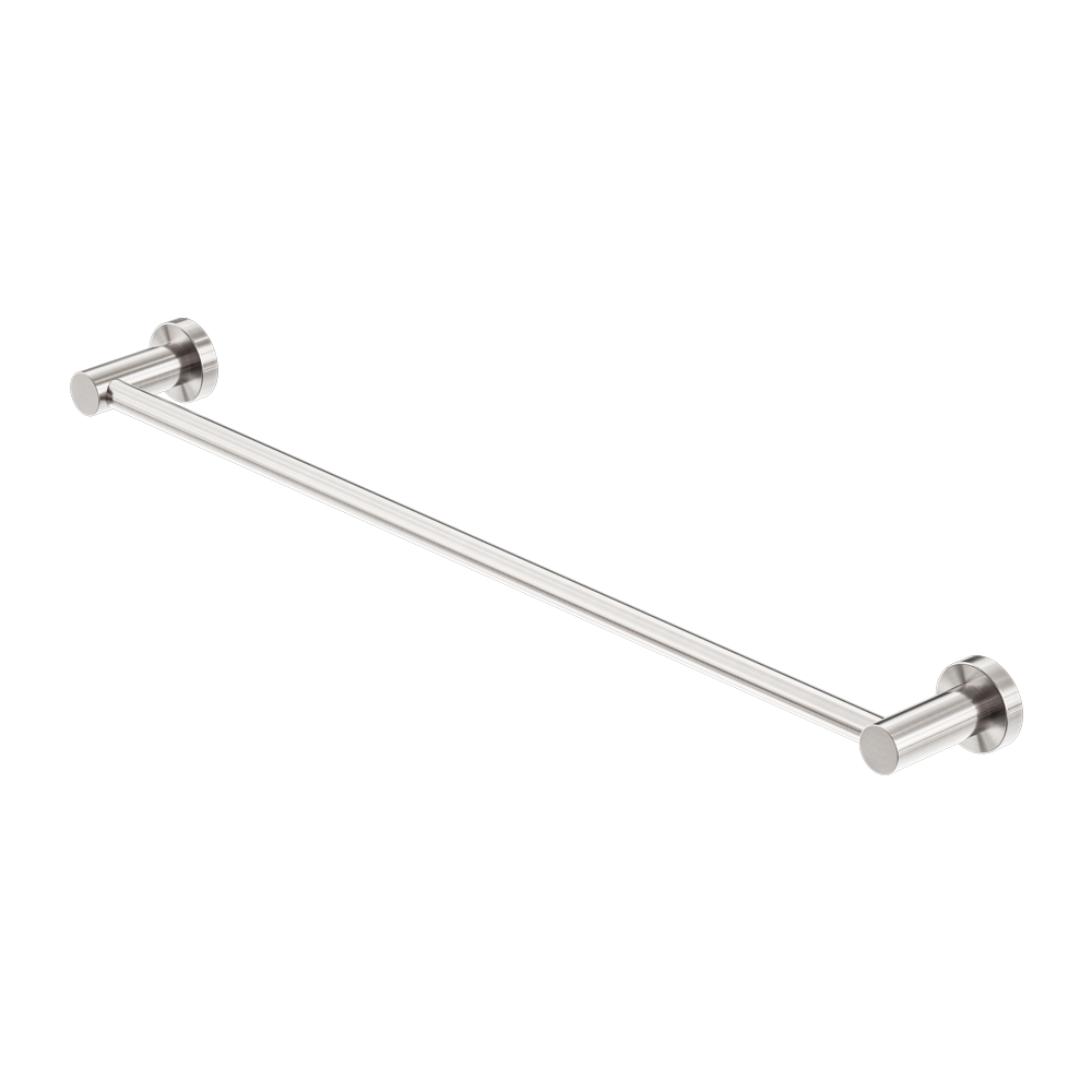 MECCA SINGLE TOWEL RAIL 600/800MM BRUSHED NICKEL