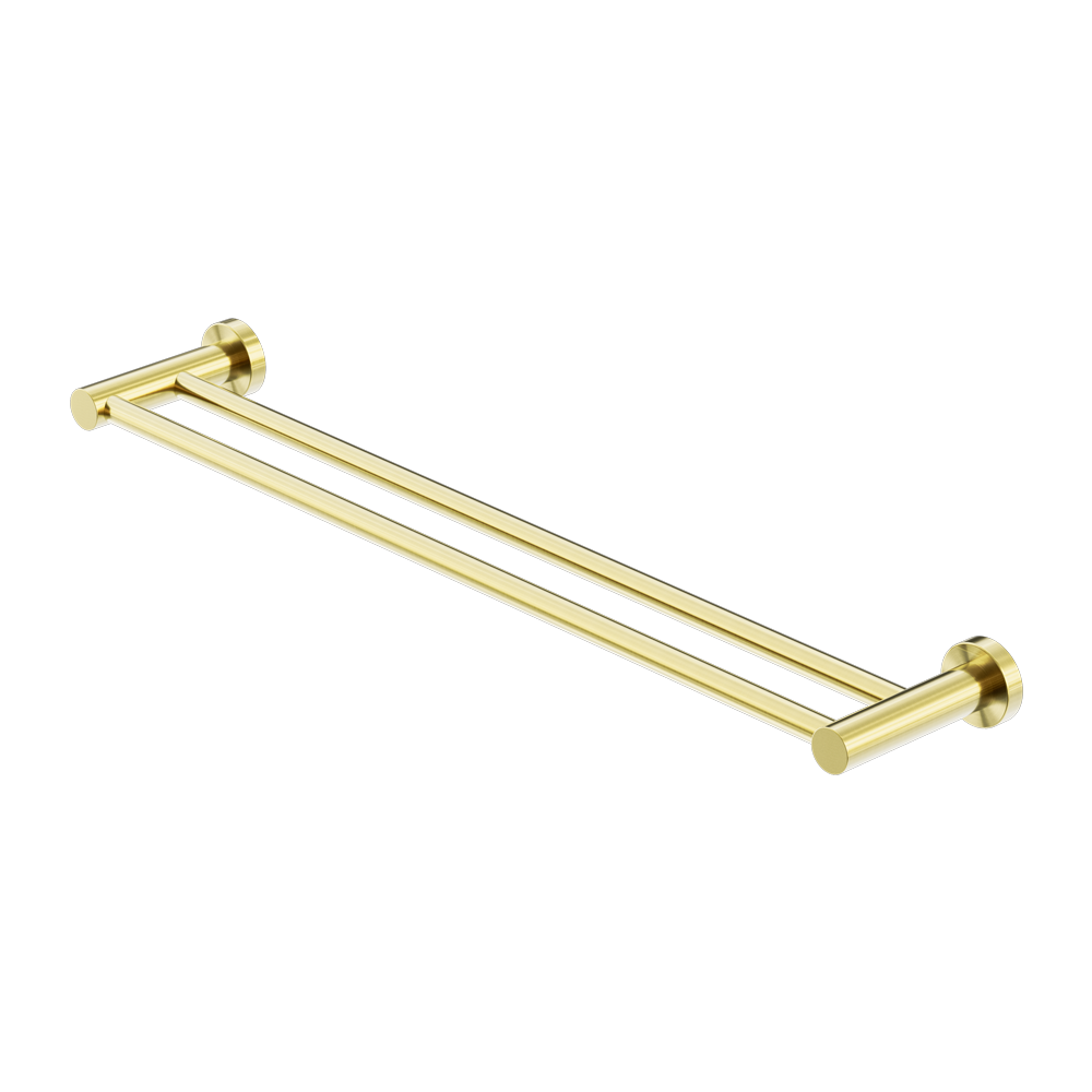 MECCA DOUBLE TOWEL RAIL 600/800MM BRUSHED GOLD
