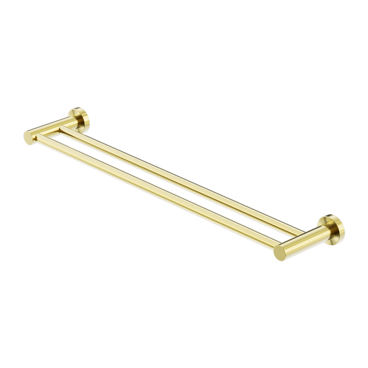MECCA DOUBLE TOWEL RAIL 600/800MM BRUSHED GOLD