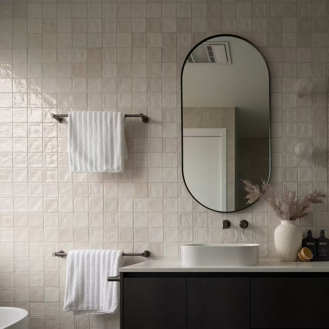 MECCA SINGLE TOWEL RAIL 600/800MM GUN METAL