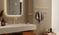 MECCA SINGLE TOWEL RAIL 600/800MM MATTE WHITE