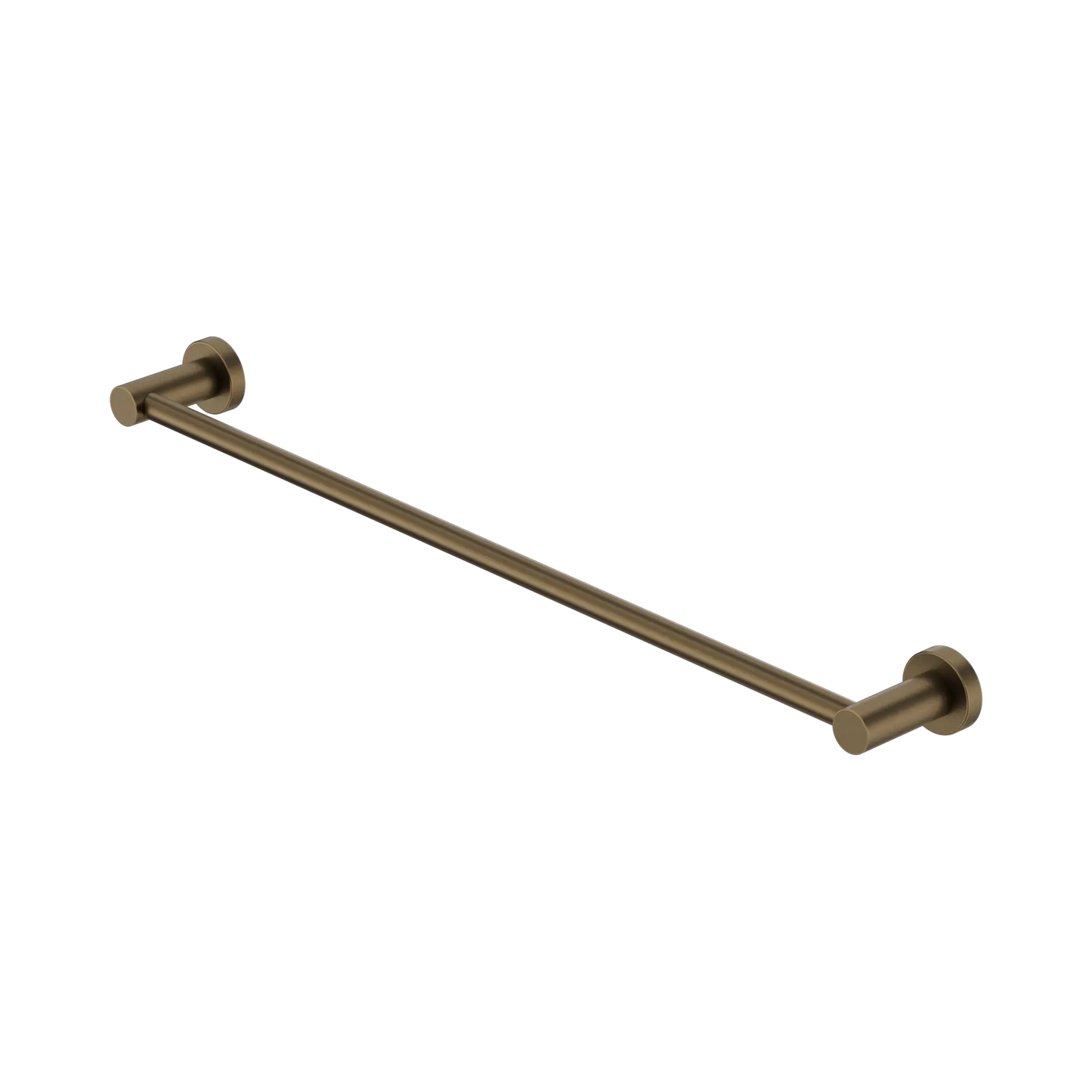 Mecca Single Towel Rail 600/800mm Tumbled Antique Brass