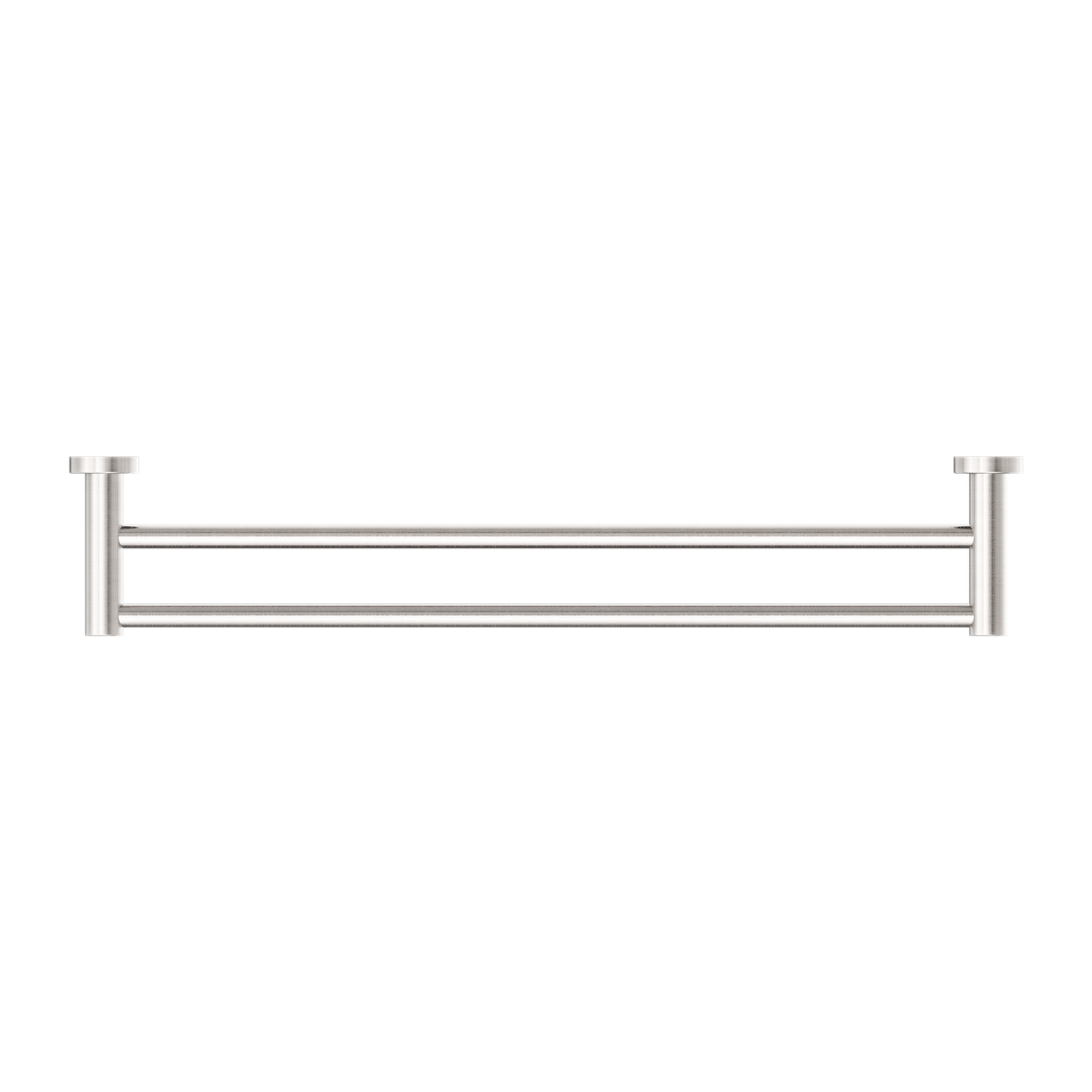 MECCA DOUBLE TOWEL RAIL 600/800MM BRUSHED NICKEL