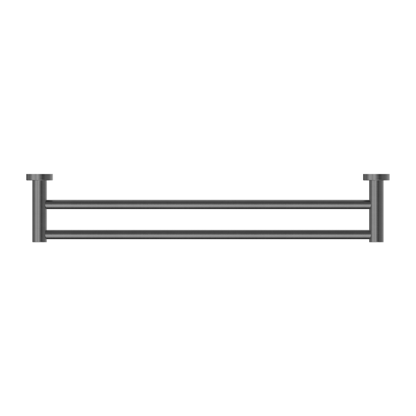MECCA DOUBLE TOWEL RAIL 600/800MM GUN METAL GREY