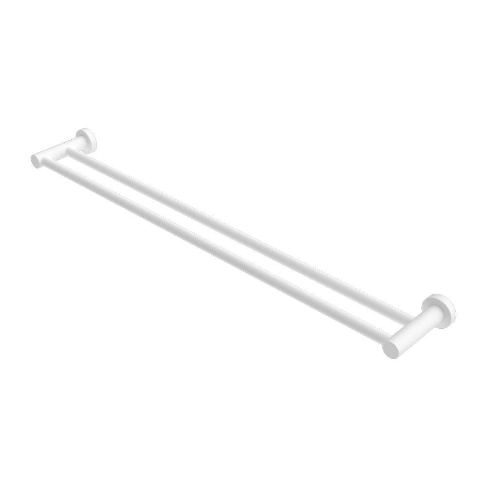 MECCA DOUBLE TOWEL RAIL 600/800MM MATTE WHITE