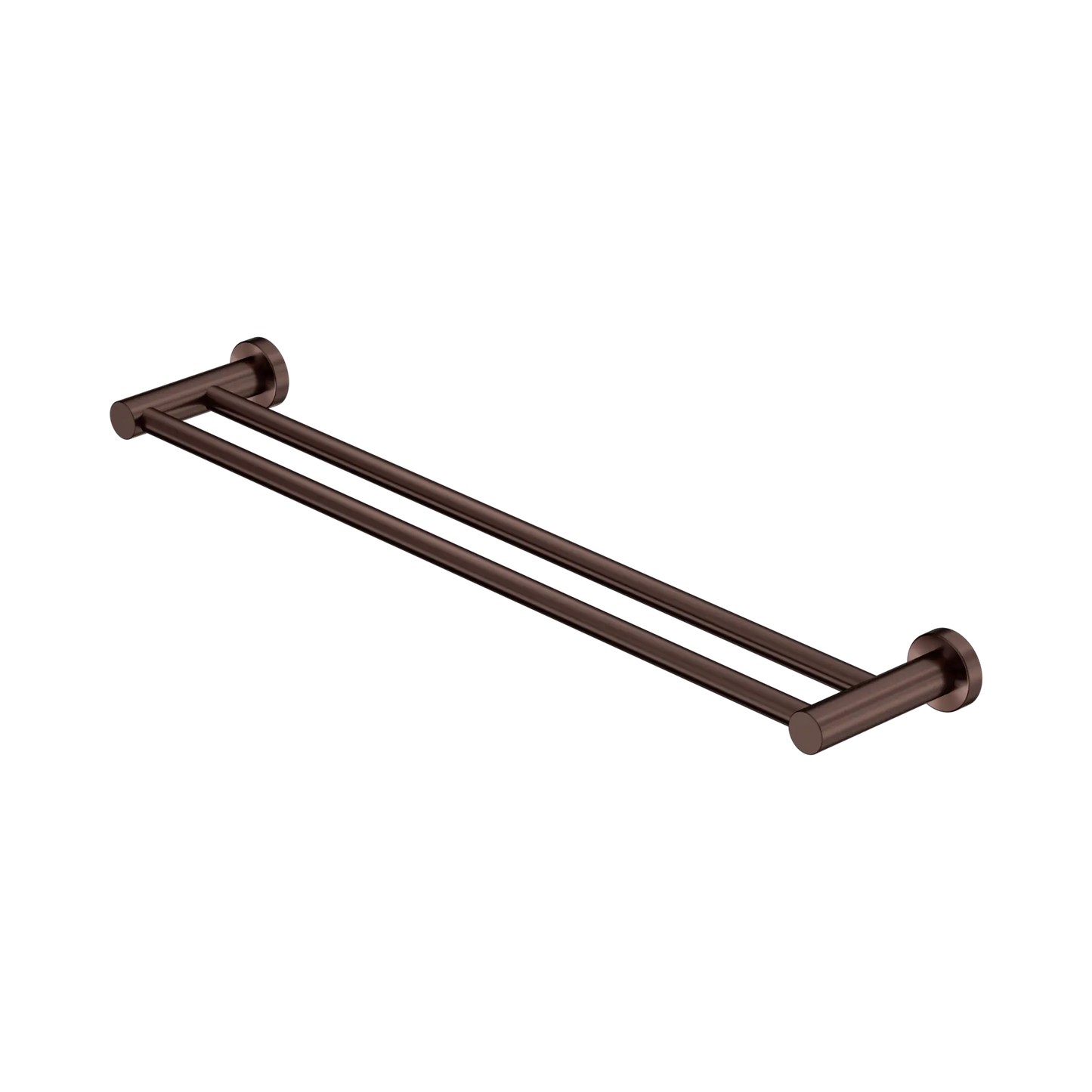 Mecca Double Towel Rail 600/800mm Rome Bronze
