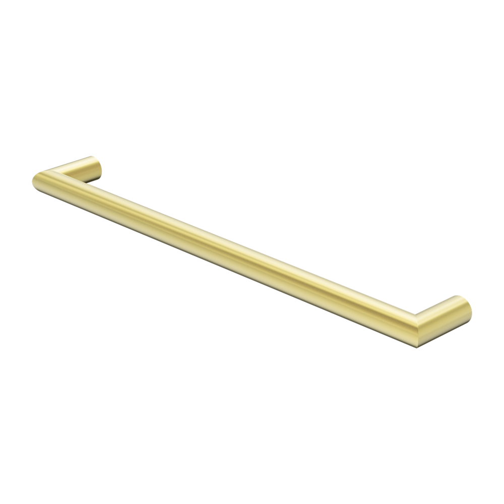 MECCA 240V SINGLE HEATED TOWEL RAIL BRUSHED GOLD