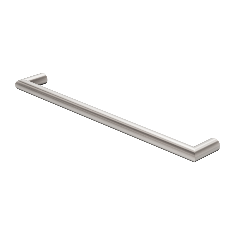 MECCA 240V SINGLE HEATED TOWEL RAIL BRUSHED NICKEL
