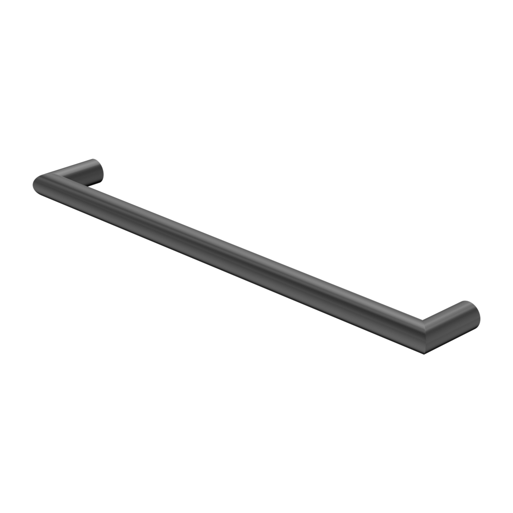 MECCA 240V SINGLE HEATED TOWEL RAIL GUN METAL