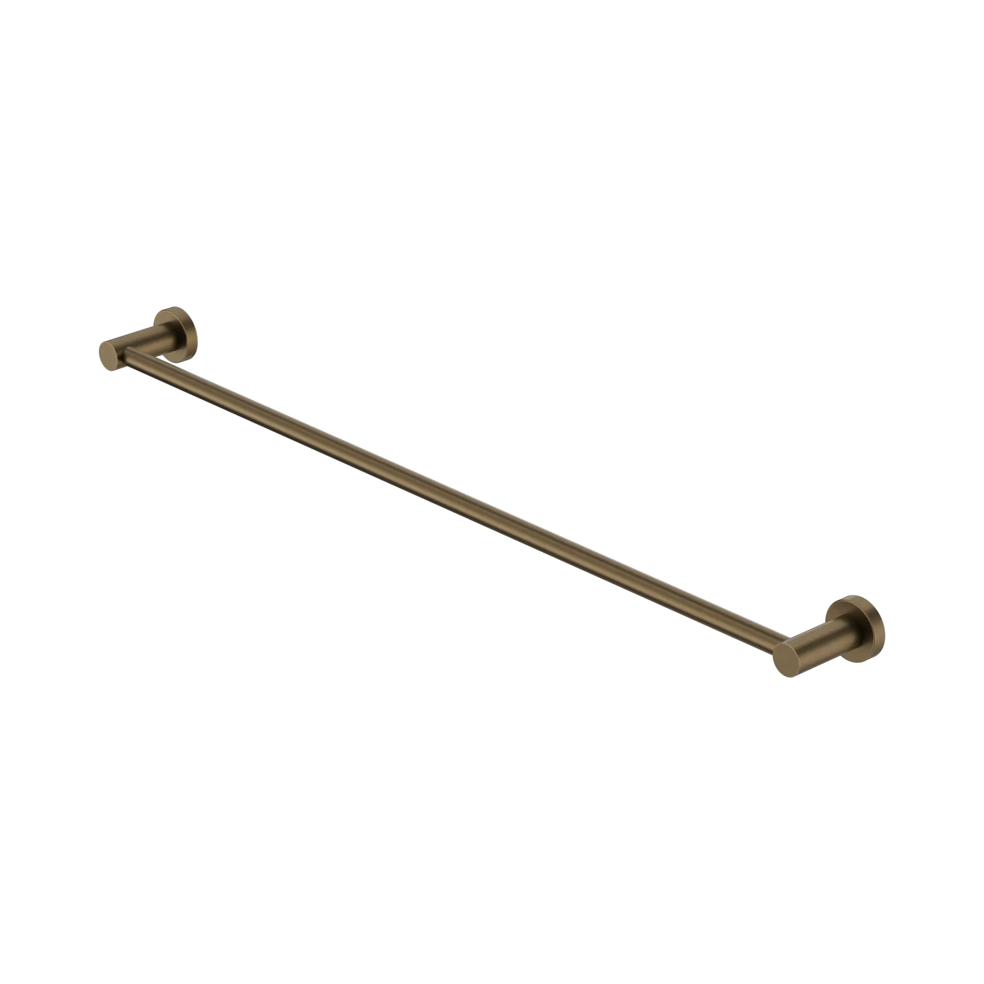 Mecca Single Towel Rail 600/800mm Tumbled Antique Brass