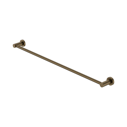 Mecca Single Towel Rail 600/800mm Tumbled Antique Brass