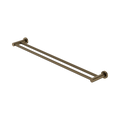 Mecca Double Towel Rail 600/800mm Tumbled Antique Brass