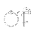 MECCA HAND TOWEL RING BRUSHED BRONZE