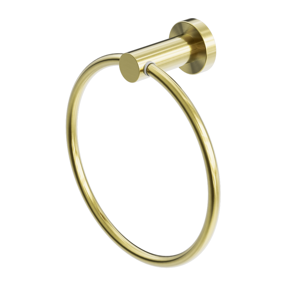 MECCA HAND TOWEL RING BRUSHED GOLD
