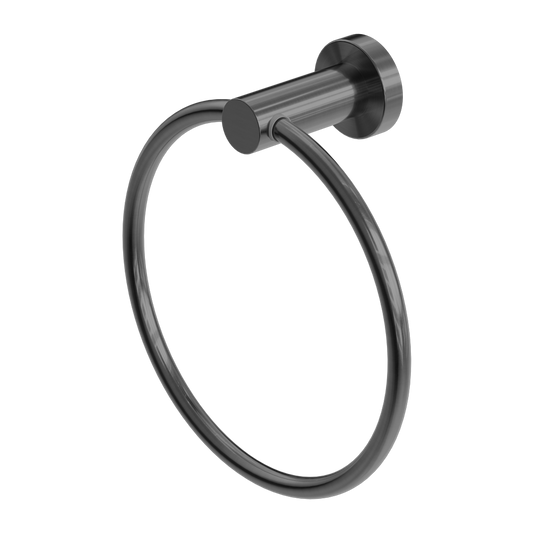 MECCA HAND TOWEL RING GUN METAL GREY