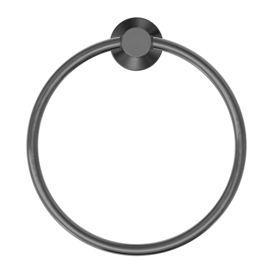 MECCA HAND TOWEL RING GUN METAL GREY