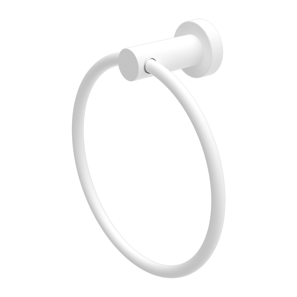 MECCA HAND TOWEL RING MATTE WHITE