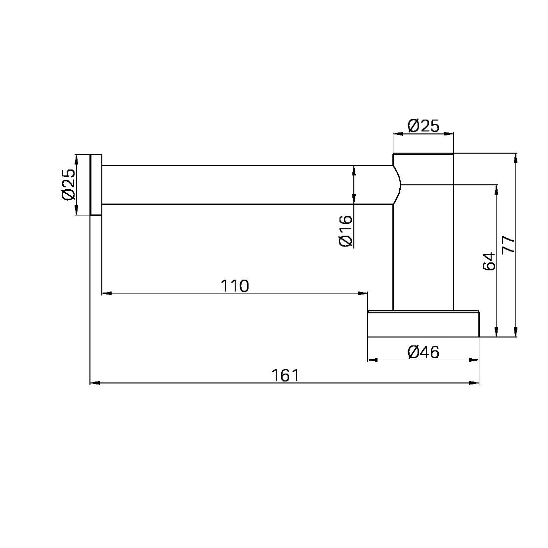 MECCA TOILET ROLL HOLDER MATTE BLACK