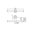 MECCA DOUBLE TOILET ROLL HOLDER MATTE BLACK