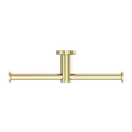 MECCA DOUBLE TOILET ROLL HOLDER BRUSHED GOLD