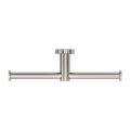 MECCA DOUBLE TOILET ROLL HOLDER BRUSHED NICKEL