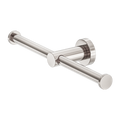 MECCA DOUBLE TOILET ROLL HOLDER BRUSHED NICKEL