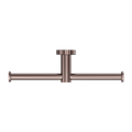MECCA DOUBLE TOILET ROLL HOLDER BRUSHED BRONZE