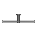 MECCA DOUBLE TOILET ROLL HOLDER GUN METAL