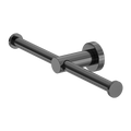 MECCA DOUBLE TOILET ROLL HOLDER GUN METAL